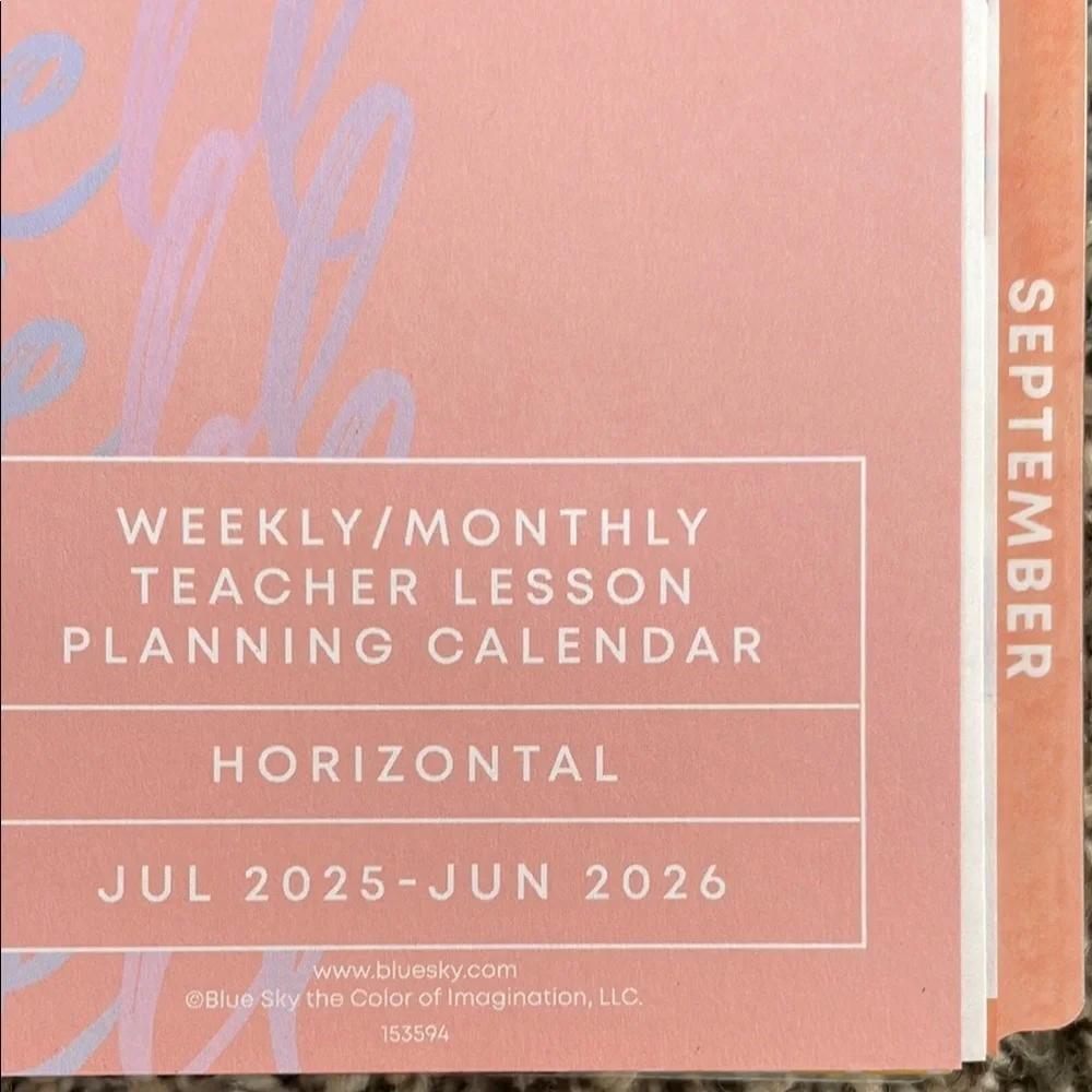 Teachwell Floral Teacher Lesson Planning Calendar Multicolor